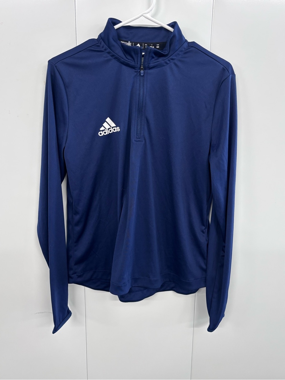 Adidas Aeroready 1/4 Zip Pullover Jacket Blue Athletic Training Shirt Woman M